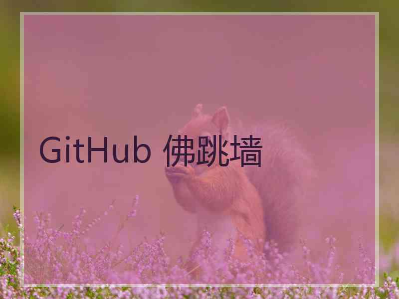 GitHub 佛跳墙 GitHub 佛跳墙