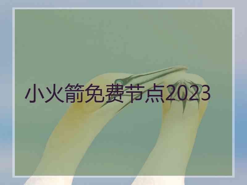 小火箭免费节点2023 小火箭免费节点2023