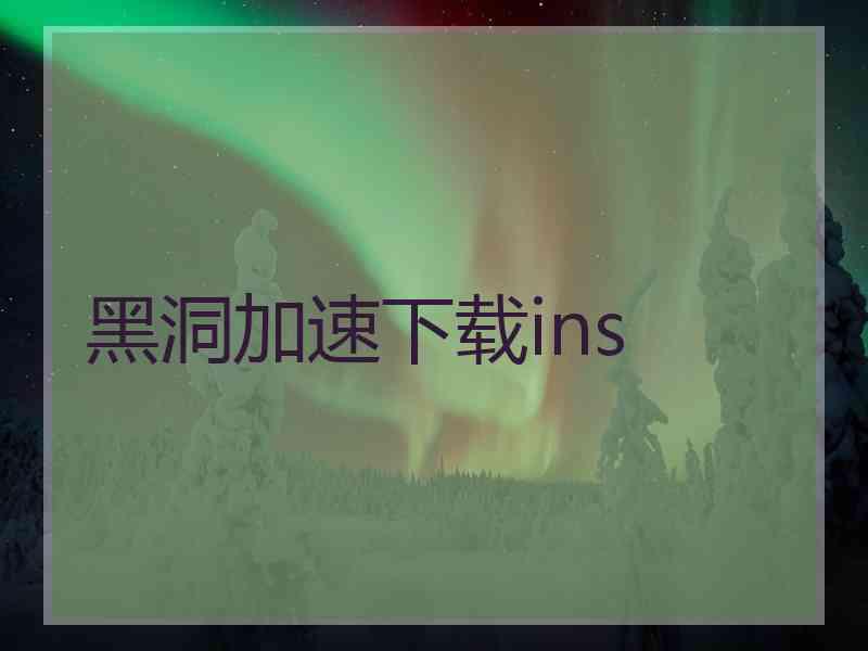 黑洞加速下载ins 黑洞加速下载ins