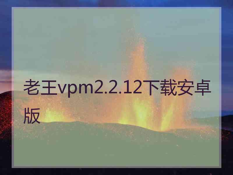 老王vpm2.2.12下载安卓版 老王vpm2.2.12下载安卓版
