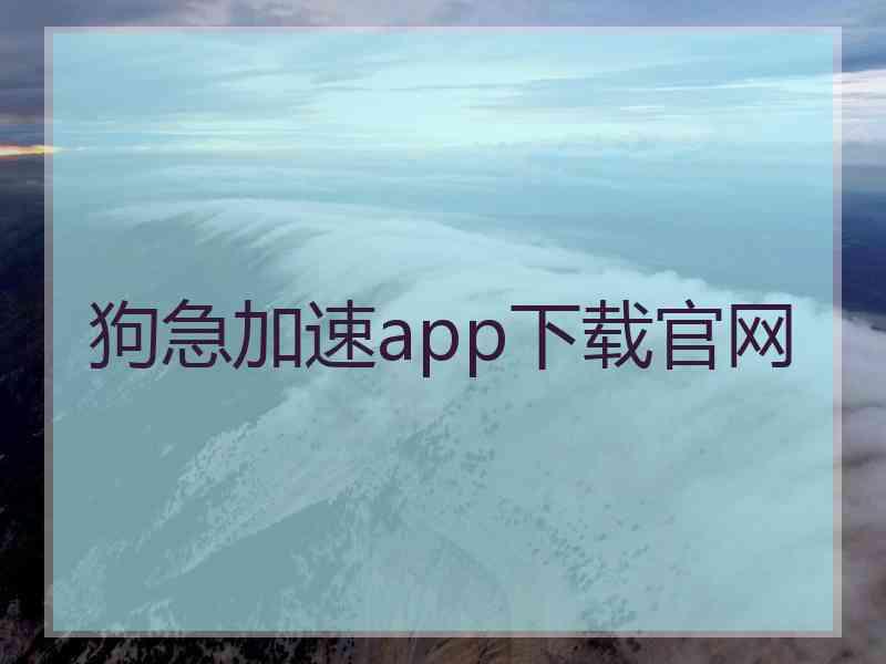 狗急加速app下载官网