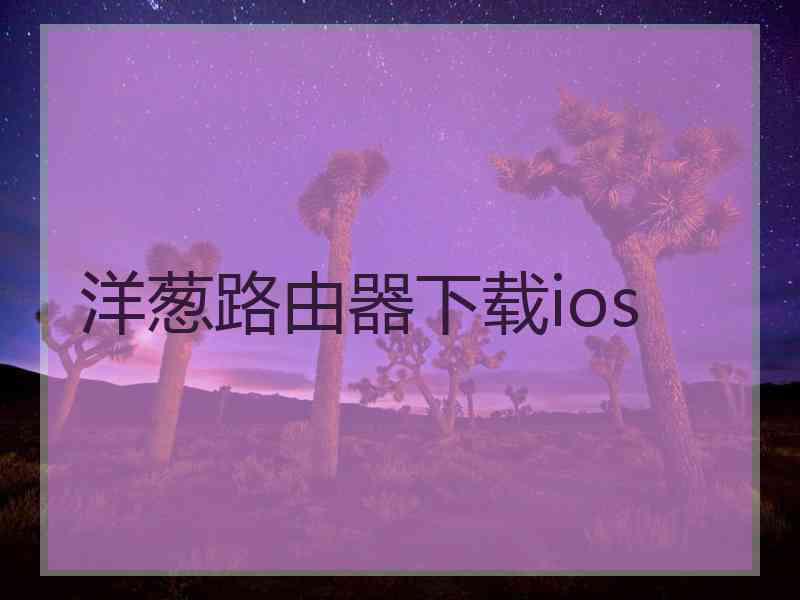 洋葱路由器下载ios