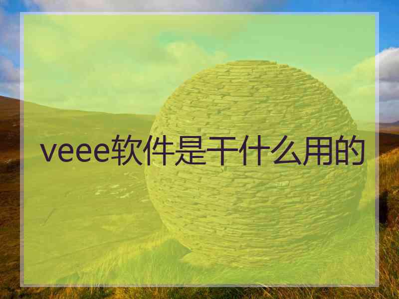 veee软件是干什么用的