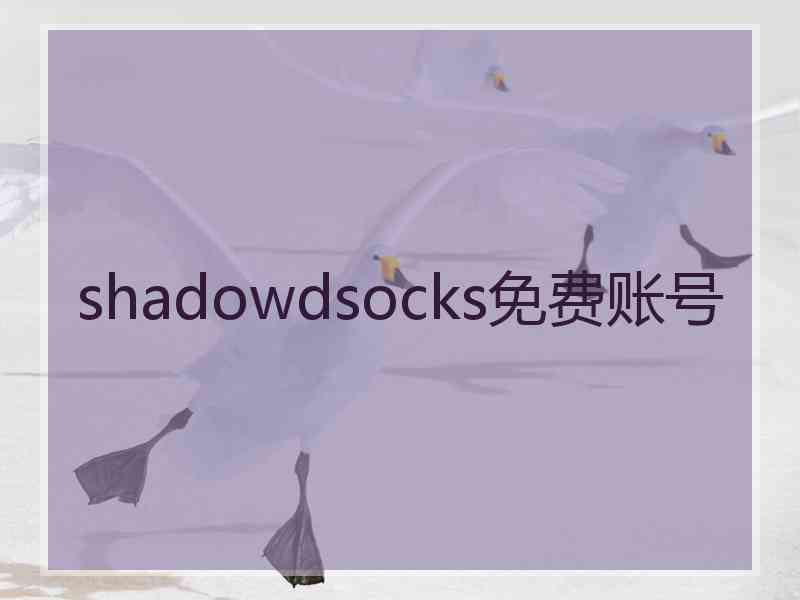 shadowdsocks免费账号