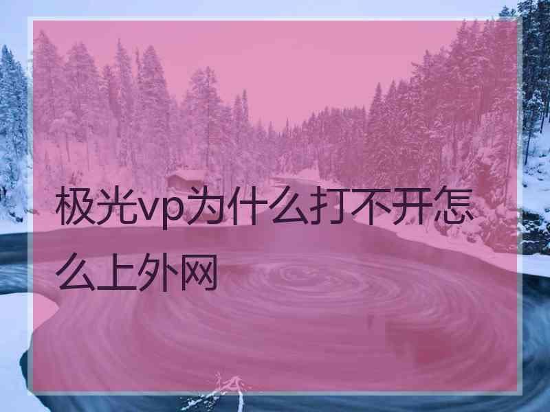 极光vp为什么打不开怎么上外网