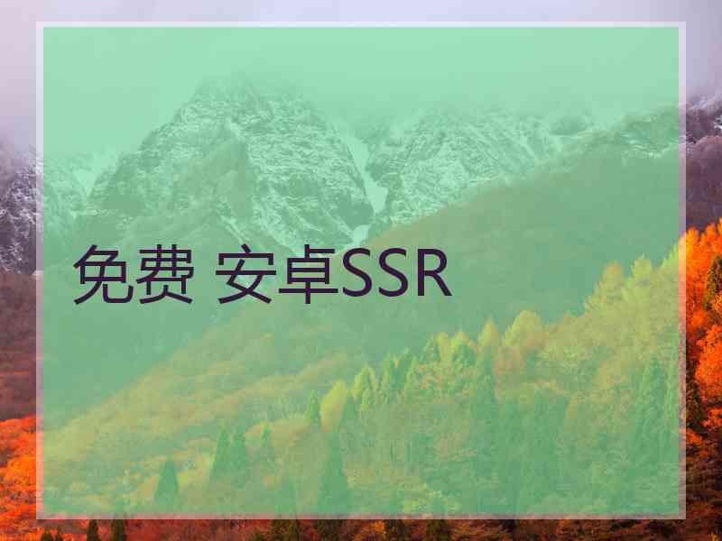 免费 安卓SSR