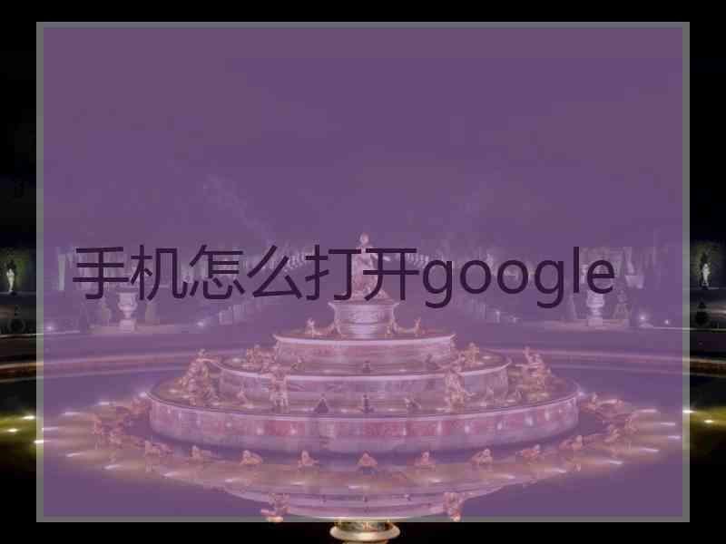 手机怎么打开google