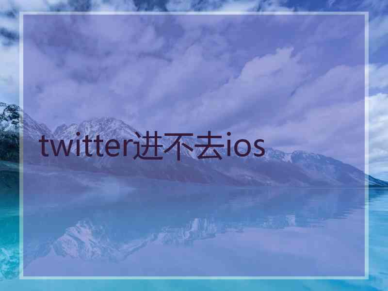 twitter进不去ios