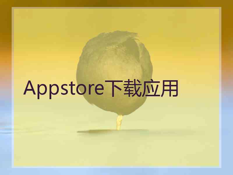 Appstore下载应用