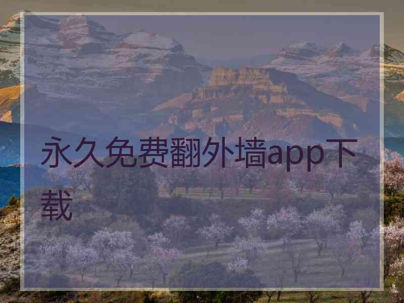 永久免费翻外墙app下载