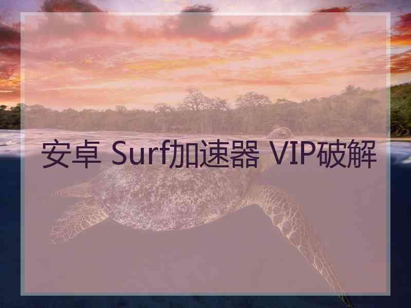 安卓 Surf加速器 VIP破解