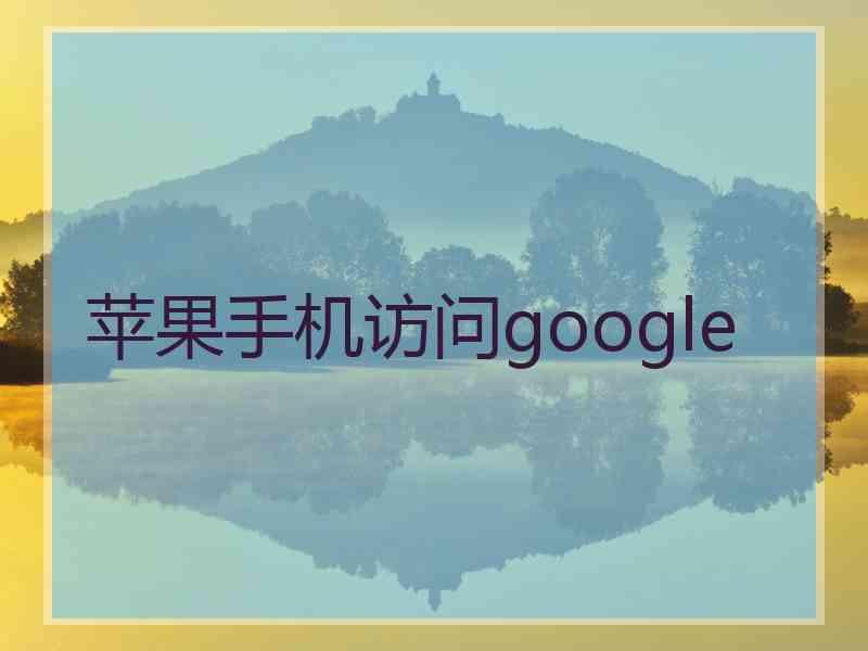 苹果手机访问google