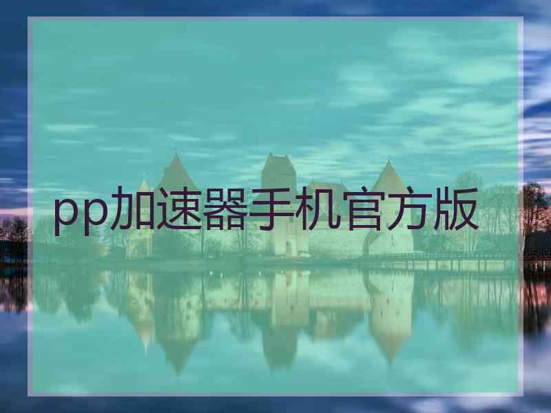 pp加速器手机官方版