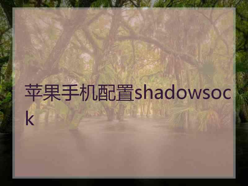 苹果手机配置shadowsock