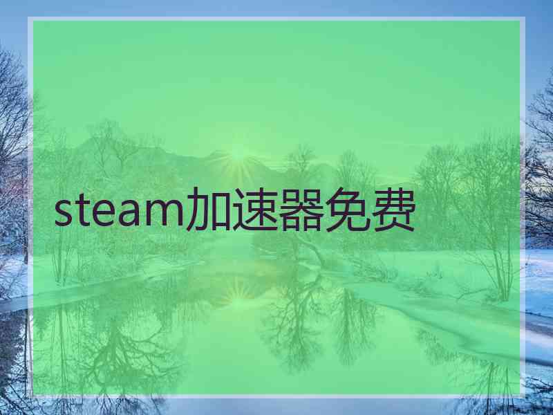 steam加速器免费