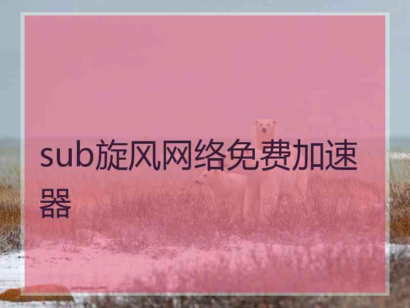 sub旋风网络免费加速器